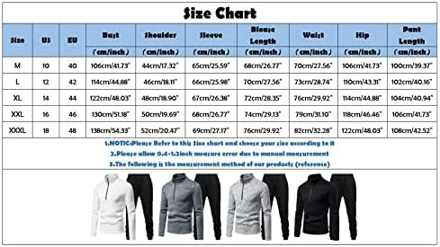 XXBR 2 парчиња облеки поставени за мажи, половина патент Туртленк пулвер џокери џогер џемпери атлетски тренери