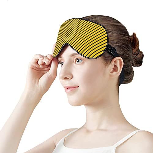 Bumblebee ленти маска за спиење ноќно покритие око за жени мажи ја блокираат светлината за прилагодување на каишот за патување