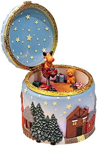 XJJZS Музичка кутија Симпатична смолмузичка кутија романтичен креативен роденденски подарок за деца деца на Божиќ/роденден