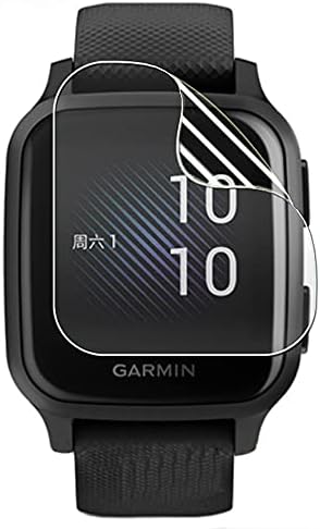 Заштитник на екранот со висока чувствителност на хидрогел за Garmin Venu SQ, 6PCS Smart Watch Transparents Soft Protection Film [Целосно