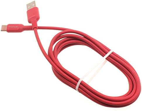 6FT USB -C кабел Црвен полнач за полнач на кабел за напојување Тип -C Компатибилен со Motorola Moto G Play - Moto G Power - Moto G Power