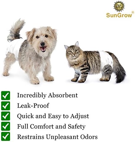 Пелени Sungrow Миленичиња, За Женски Кучиња &засилувач; Мачки, Протекување-Доказ, Супер Абсорбента За Еднократна Употреба Пелени, Безбедна &засилувач;