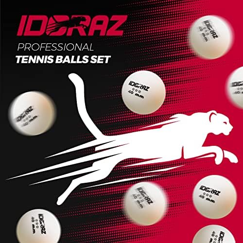 ИДОРАЗ Професионални табели за тенис во тенис сет од 2 со носење на рекет и 24 пакети бели пинг -топчиња