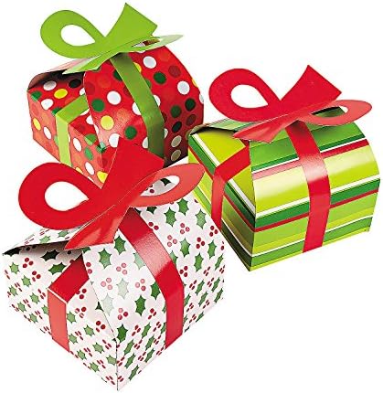 3д Божиќ Подарок Кутии СО Лак-Партија Корист &засилувач; Добри Кеси &засилувач; Хартија Добрите Кеси &засилувач; Кутии; 12 Пакет