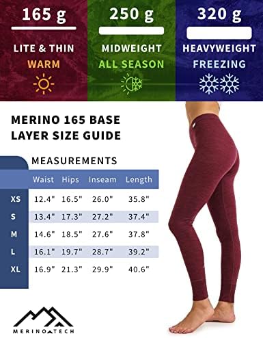 Мерино волна основна слој жени панталони мерино волна хеланки Термички долна облека дното светло, средна, тешка категорија + волна