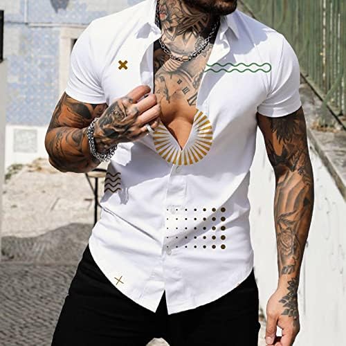 XXBR мажи летни кошули на плажа, копче со краток ракав надолу по улицата графички врвови за печатење лабава вклопена случајна хавајска кошула
