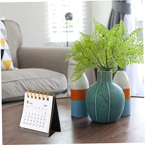Stobok 1 PC 2021 2021 Mini Desk Calendar Calendar Table Easel Black Easteling Senting Easel Paper Calendar биро неделно дневно календарот