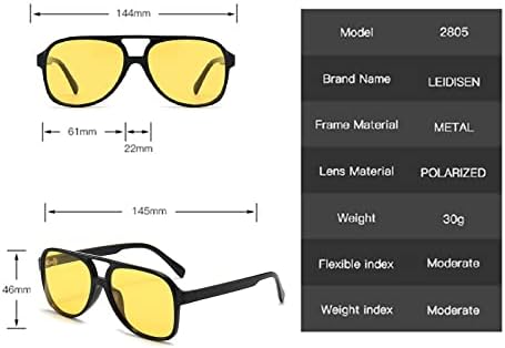 Вонзон Ноќни Очила За Возење За Мажи Жени - Анти Отсјај Поларизирани УВ400 Жолти Заштитни Очила За Ноќно Гледање За Риболов Голф
