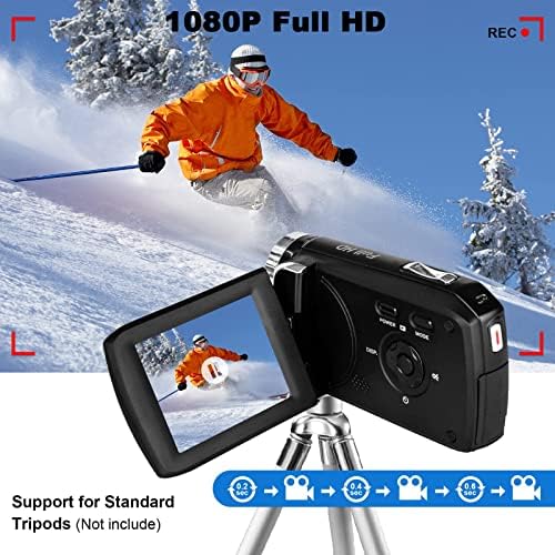 Камера за видео камера Heegomn 2.7K 36MP Видео рекордер камера за камера за YouTube Tiktok Digital Camerod Camcorder со 2,8 LCD екран, 8x дигитален