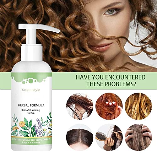 Adrpou Salonx Дополнителен крем за волумирање на косата, крем за комбинирање на косата за коса, виткана коса, кадрава крема за коса, анти-фриз