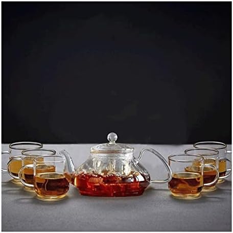 Стакло стакло чајник Температура филтер цвет чајник дебел цвет чајник топлина тенџере котел чајник 960 мл чај чај чајни чајни чајни