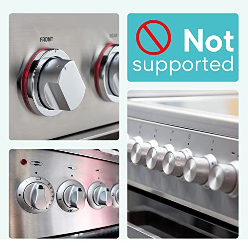 Копчињата за шпорети на гас за безбедност на децата - брави -докажани брави за вашиот готвач за гас, лесен за употреба и отпорен на топлина -