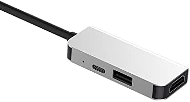 Конектори USB3.1 HUB USB C до HDM-компатибилен адаптер 3 во 1 USB-C до HD Hub Dock со USB 3.0 Port Type-C PD PORT 3 IN1-