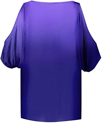 Womenенски блуза есен летен краток ракав од рамената облека памук vneck завиткан салон блуза маичка за девојчиња rp