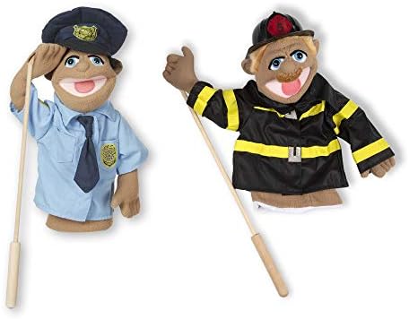 Мелиса &засилувач; Даг Спасување Кукла Сет-Полицаец И Пожарникар-Меки, Кадифен Кукли За Деца на возраст од 3+