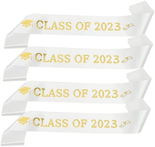 SEWACC 8 Парчиња 2023 Ремени За Дипломирање Појаси За Дипломирање Сатенска Ткаенина Церемонијален Појас Бел Бронзен Студент
