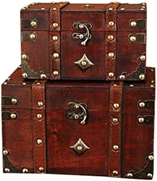 Ldchnh Ретро Богатство Градите Гроздобер Дрвена Кутија За Складирање Антички Стил Организатор За Кутија Ситница Кутија