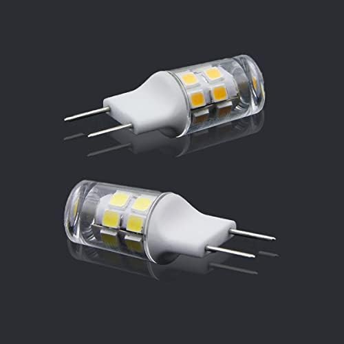 [Пакет од 5] G8 LED Сијалица 2w Еквивалент 15-20W Халогена Сијалица, T4 G8 Bi-Pin База 120v 200lm Не-Затемнувачки G8 Светилки Бела 6000K