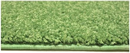 Светло трева зелена - 7 'квадратен обичен тепих област килим