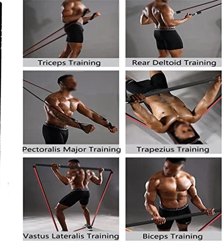 Распоредување на тренингот Опсег за јога Еластичен опсег за надградба на лента за обука поставена фитнес опрема Пилатес вежба за бодибилдинг