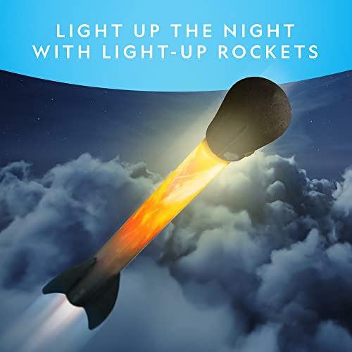 Национална географска играчка за ракета на воздухот - Ultimate LED ракетен фрлач за деца, стоп и лансирање на светлината, напојување