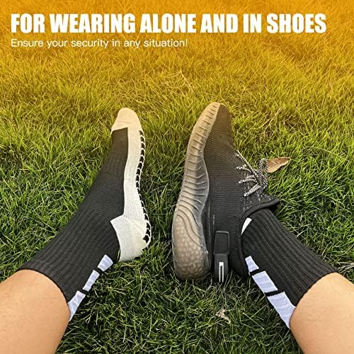Зафаќање чорапи Фудбалски влошки за анти -лизгање Не -лизгачки/лизгачки фудбалски чорапи за фудбалски кошаркарски спортови, 3 пара