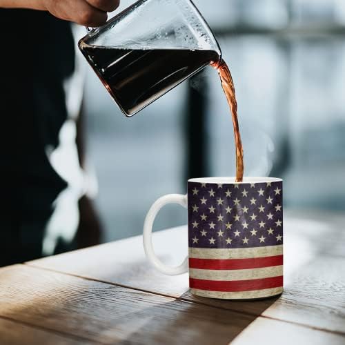 Winorax персонализирано американско знаме кафе чаша чаша 11oz 15oz Америка керамички чаши чаши САД знаме подароци за мажи жени