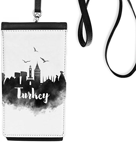 Турција Обележје Мастило Сликарство Телефон Паричник Чанта Виси Мобилни Торбичка Црн Џеб