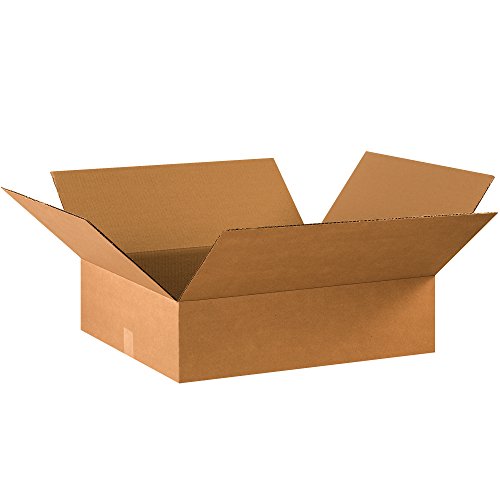 Партнери бренд 22x18x6 рамни брановидни кутии, рамни, 22L x 18W x 6h, пакет од 20 | Испорака, пакување, движење, кутија за складирање за дома или бизнис, силни кутии за големо на
