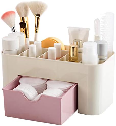 Месијо Мала фиока десктоп кутија козметичка мултифункционална пластика со кутија за складирање Домашно домаќинство и организатори за чување на