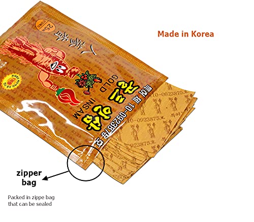 Златен женшен топол пакет подлога за лепенка за лепенка за лепење на лепенка 1 пакет / здравствена подлога / корејска направена