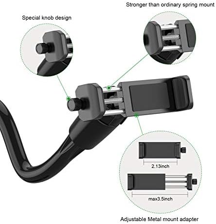 Smatree Телефонски држач за кревети Gooseneck Поставување флексибилна рака за прилагодување на вилиците за прицврстување на вилиците