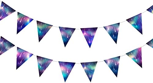 Starвездено ноќно знаме Банер Триаголник Пентант starвезда Гарландс за украси за забави што висат Аурора снимање starвезда роденденска свадба