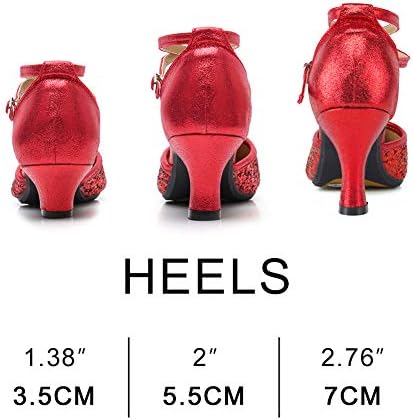 Hroyl жени латински танцувачки чевли за танцување чевли за перформанси вежбаат салса бачати чевли за танцување, модел dyzphrd