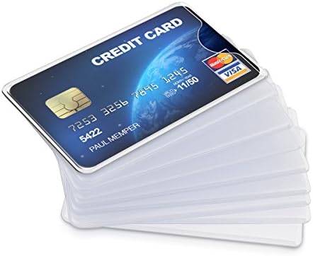 kwmobile 10 Парчиња Кредитна Картичка Ракави - Транспарентен Лична КАРТА Носителите