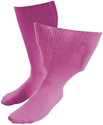 1 пар iomi Footnurse - Менс дами унисекс Екстра широко лабава лабава не -обврзувачка едем чорапи розова