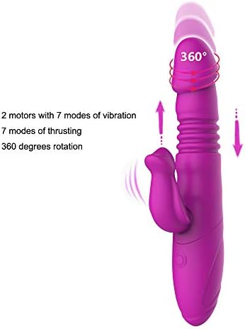 Fupusy на фрлање клиторичен зајак вибратор со 7 режими на вртење на вртење, водоотпорен G Spot Dildo Vibrator за оргазми за клипови