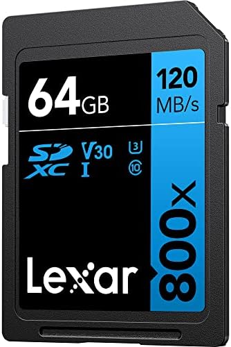 Lexar 64GB високи Перформанси 800x UHS-I Sdxc Мемориска Картичка Сина Серија -