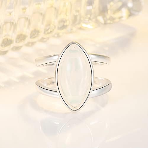 Прстени за свадба и ангажман женски позлатени 925 сребрени гроздобер бел скапоцен камен за накит за накит