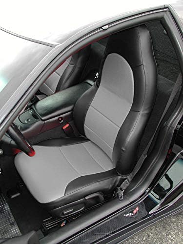 Вештачка кожа вештачка кожа направени оригинални капаци на предните седишта дизајнирани за 1997-2004 Chevy Corvette C5