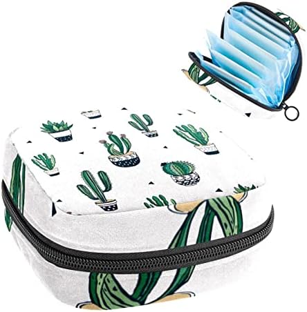 Симпатична растителна концетна кактус шема санитарна торба за складирање на салфетки, патент менструална чаша торбичка женствена менструација