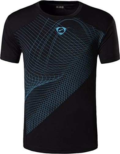 Sportides Машки кратки ракави суви спортови маички маици маици врвови на врвови за голф тенис за голф тенис, боречка, LSL133
