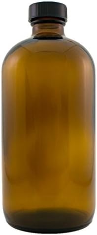 16 fl Oz Amber стакло шише со фенолно капаче од конус