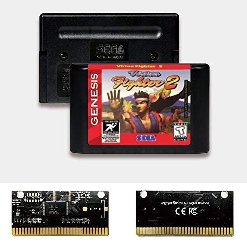 Aditi Virtua Fighter 2 - USA Label FlashKit MD Electrales Gold PCB картичка за Sega Genesis Megadrive Video Game Console
