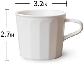 МУ МО 7 МЛ Порцелански Капучино Чаши Со Рачка За Специјализирани Пијалоци За Кафе, Капучино, Лате, Американо и Чај, Бела Порцеланска
