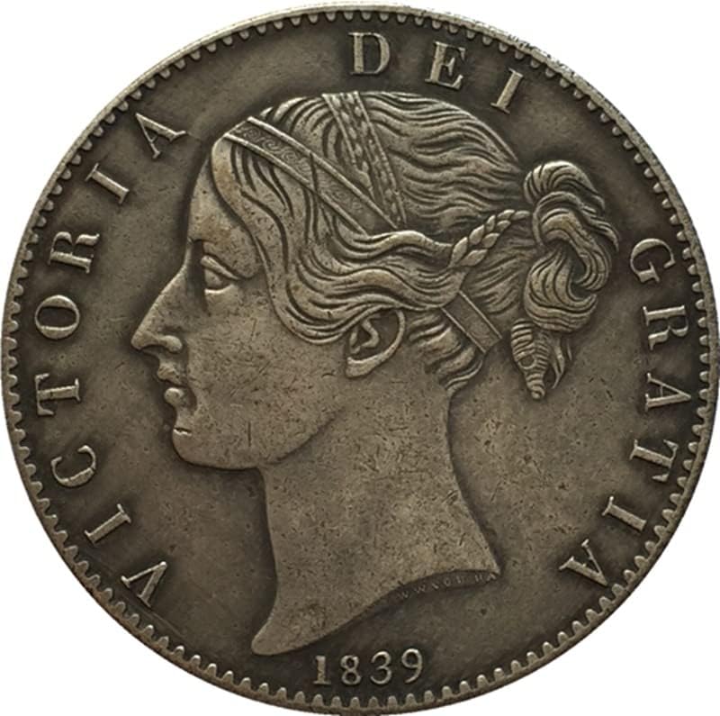 4 Различни Датуми Британски Викторијански Чист Бакар Сребрени Монети Антички Монети Од Сребрен Долар