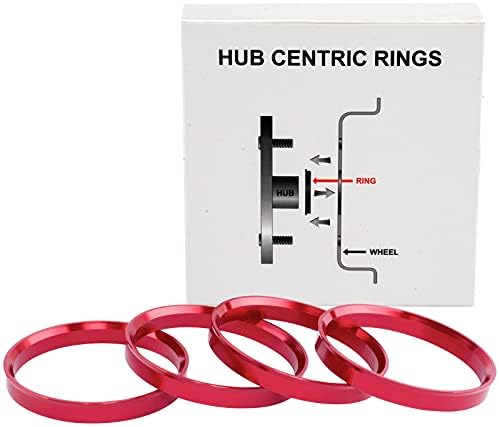 Централни прстени со црвена легура на легури Vlaoschi 60,1 до 67,1 - Работнички тркала Hubcentric прстени за 60,1мм центар за возила