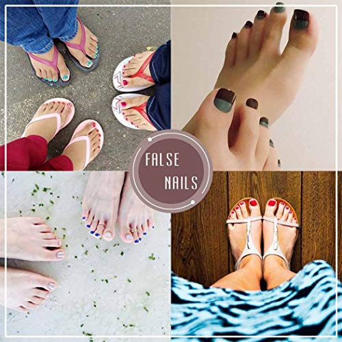 Adflyco мат леопард печат на печати на нокти на нозете Зелени лажни нијали вештачки целосни покритие лажни нокти на нозете за жени и девојчиња