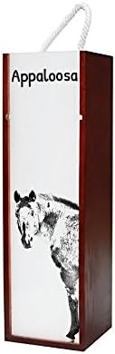 Уметност Куче Оод. Апалоса, Дрвена Кутија За Вино Со Слика На Коњ