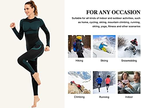 Meetyoo Термичка долна облека за жени, зимски топли долги nsонс термички комплети ладно временски услови за време на скијање